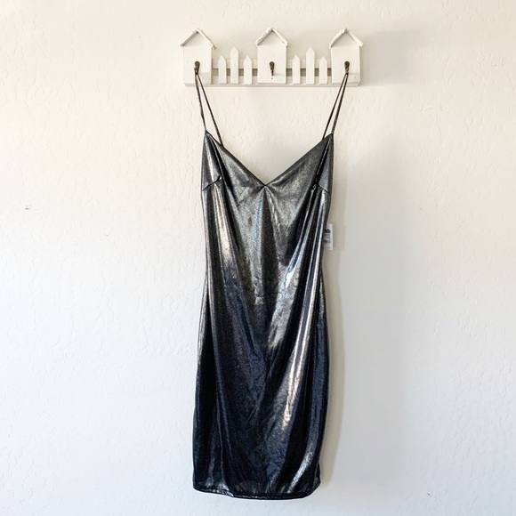 Charlotte Russe Dresses & Skirts - Charlotte Russe Metallic Gray Dress- Large
